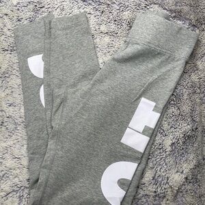 Nike JUST DO IT Gray Leggings High Rise Full Length Tight Fit S